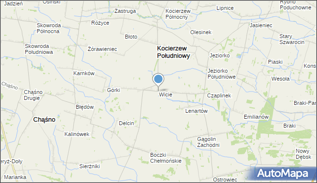 mapa Wicie, Wicie gmina Kocierzew Południowy na mapie Targeo